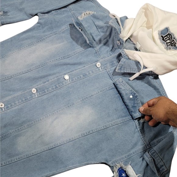 Roffatide Anime My Hero Academia Shoto Todoroki Denim Jacket (Size 2XL) - Picture 8 of 11